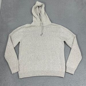 Even Tide Hooded Sweater Men Large Ivory Classic Warm Cozy Comfy Casual Pullover